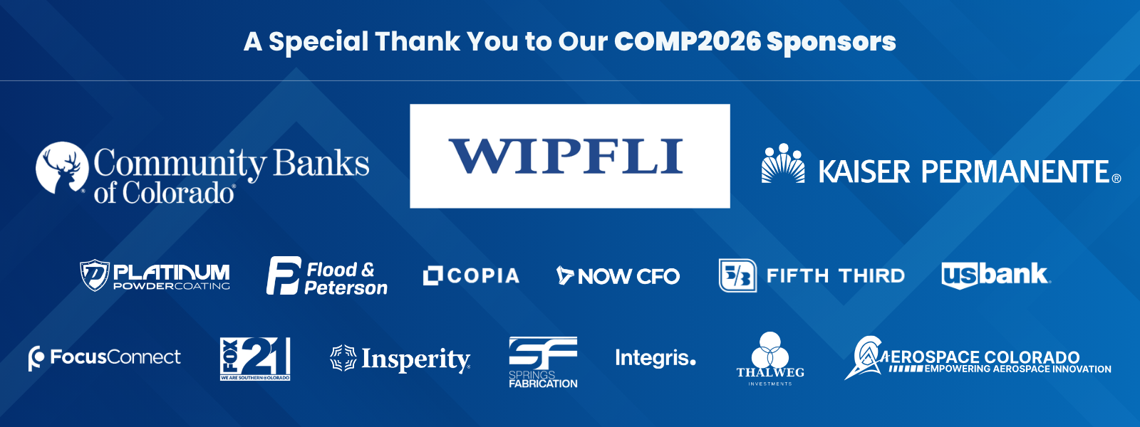 Colorado Manufacturing Partners COMP2026 Sponsors